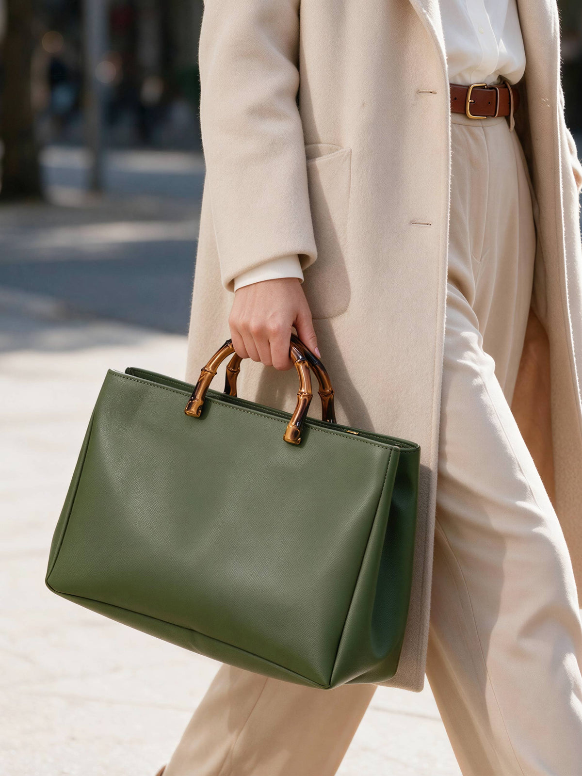 Bamboo-Handle Bag