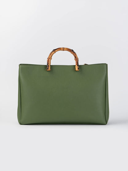 Bamboo-Handle Bag