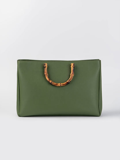 Bamboo-Handle Bag