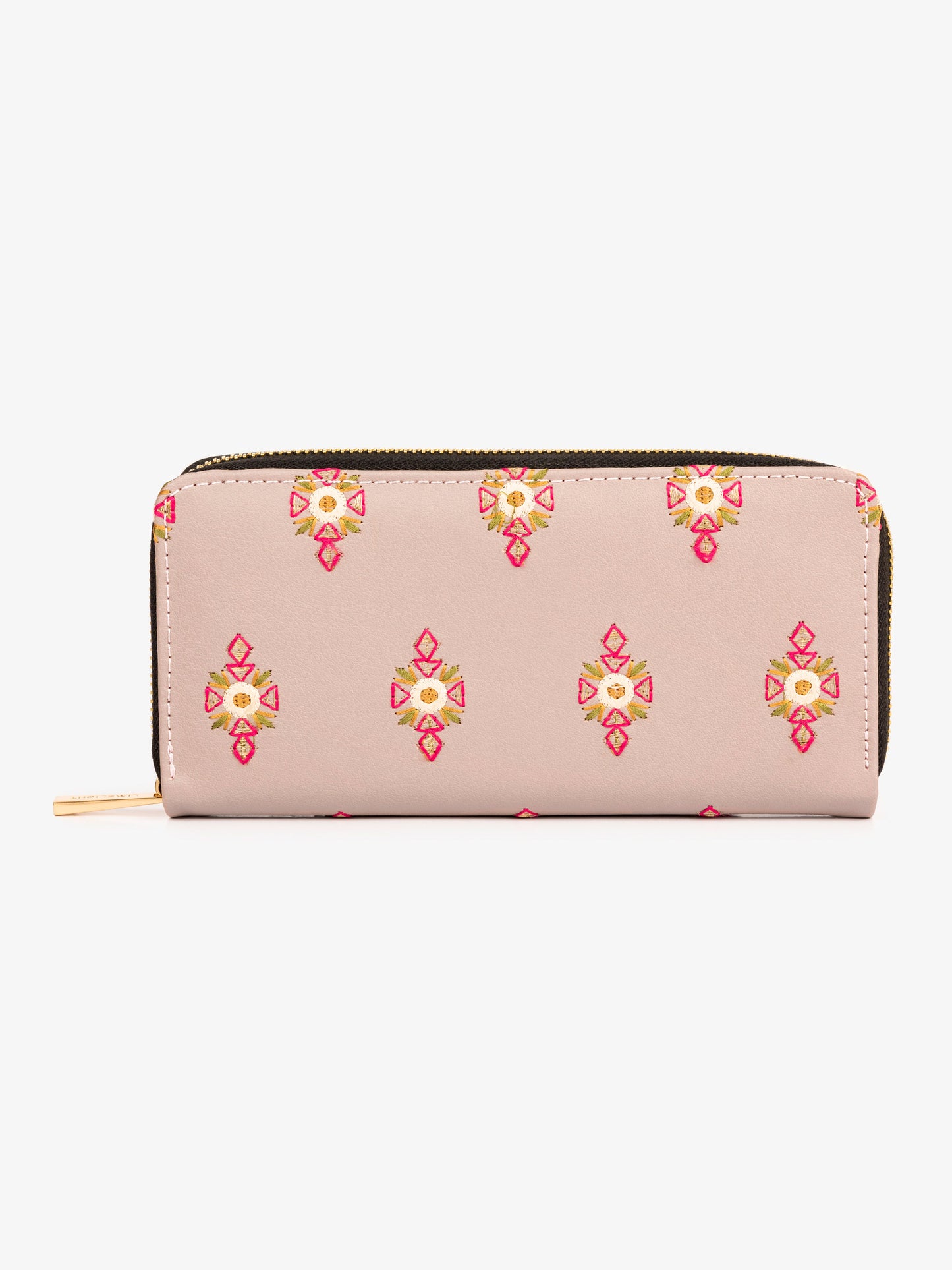 Floral Embroidered Wallet
