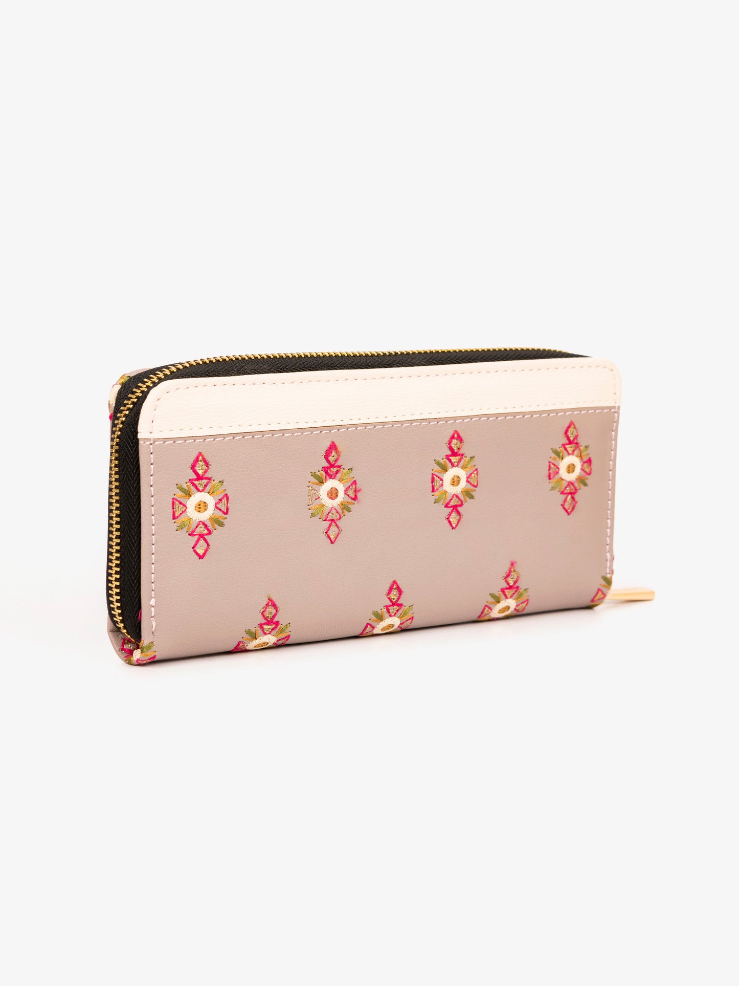 Floral Embroidered Wallet