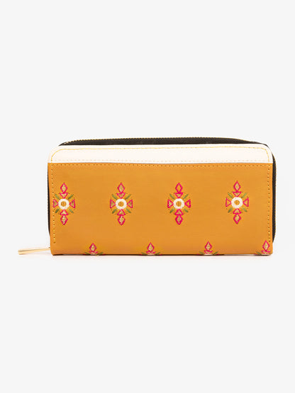 Floral Embroidered Wallet