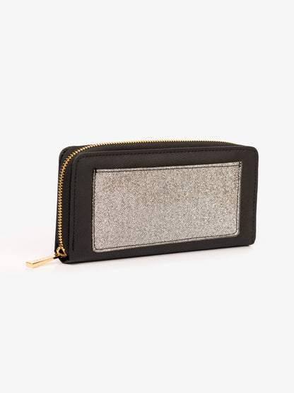 Two-tone Glitter Wallet