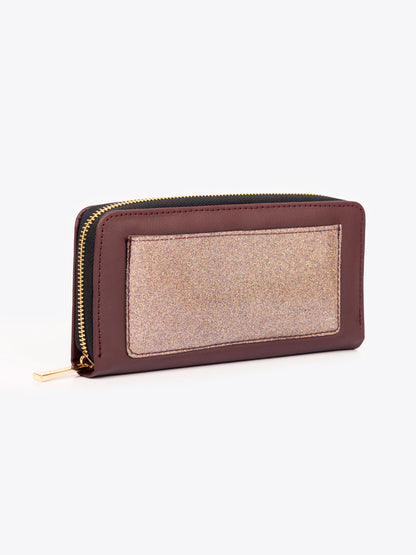 Two-tone Glitter Wallet