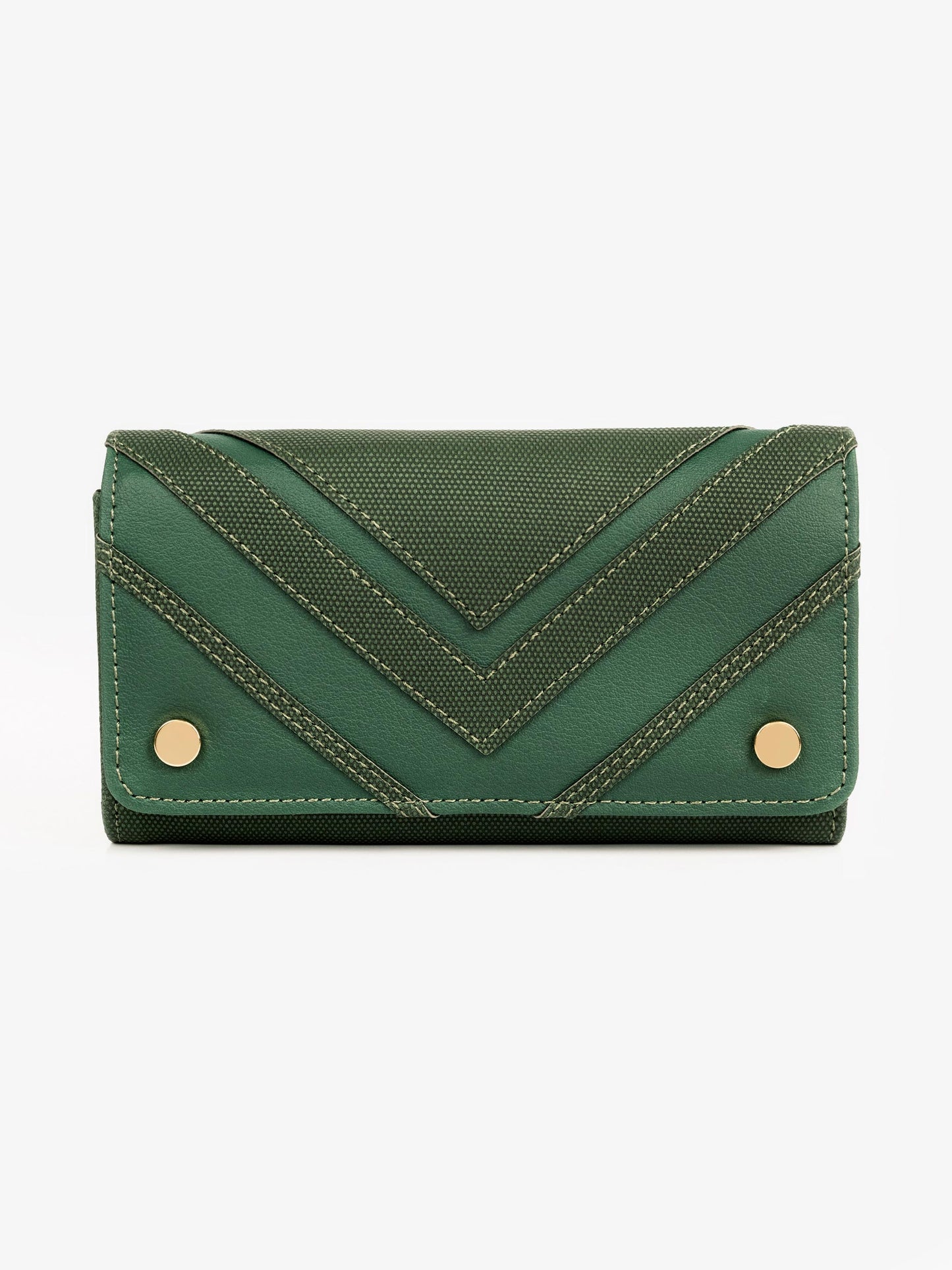 Two-tone Chevron Wallet