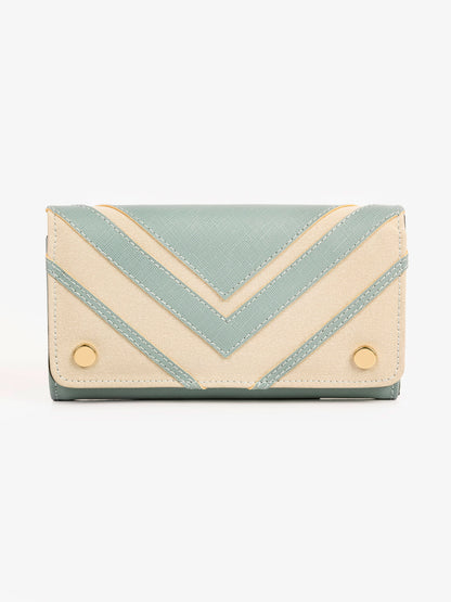 Two-tone Chevron Wallet