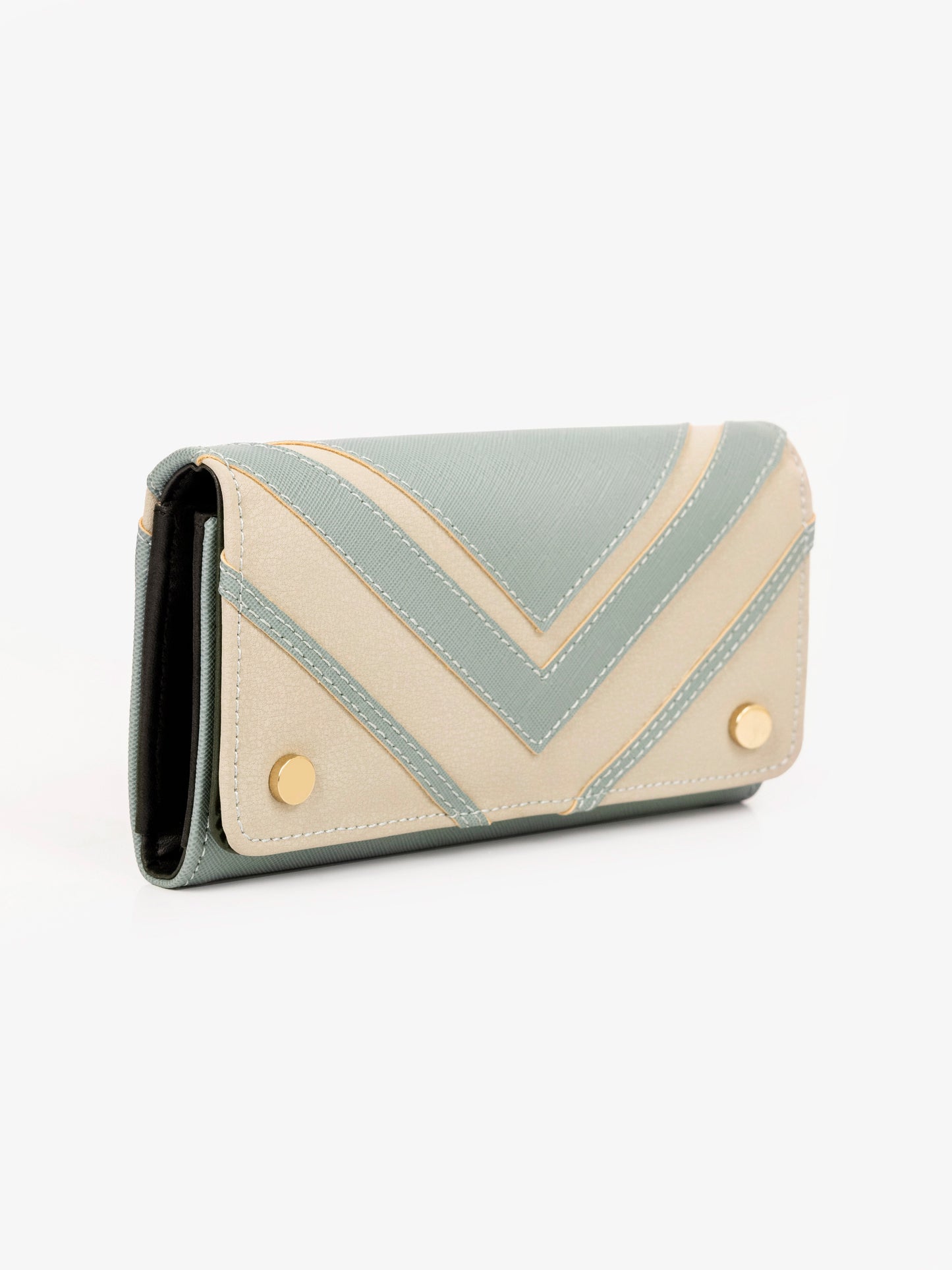 Two-tone Chevron Wallet