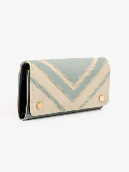 Two-tone Chevron Wallet
