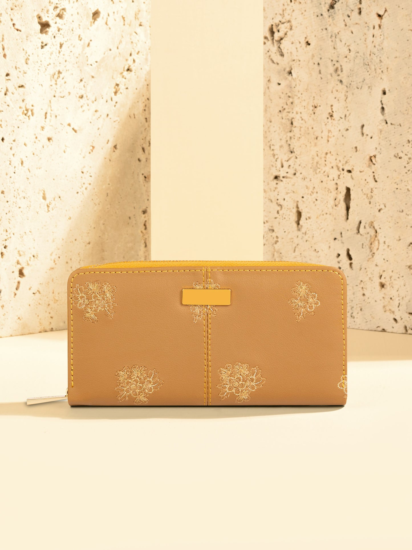 Floral Embroidered Wallet