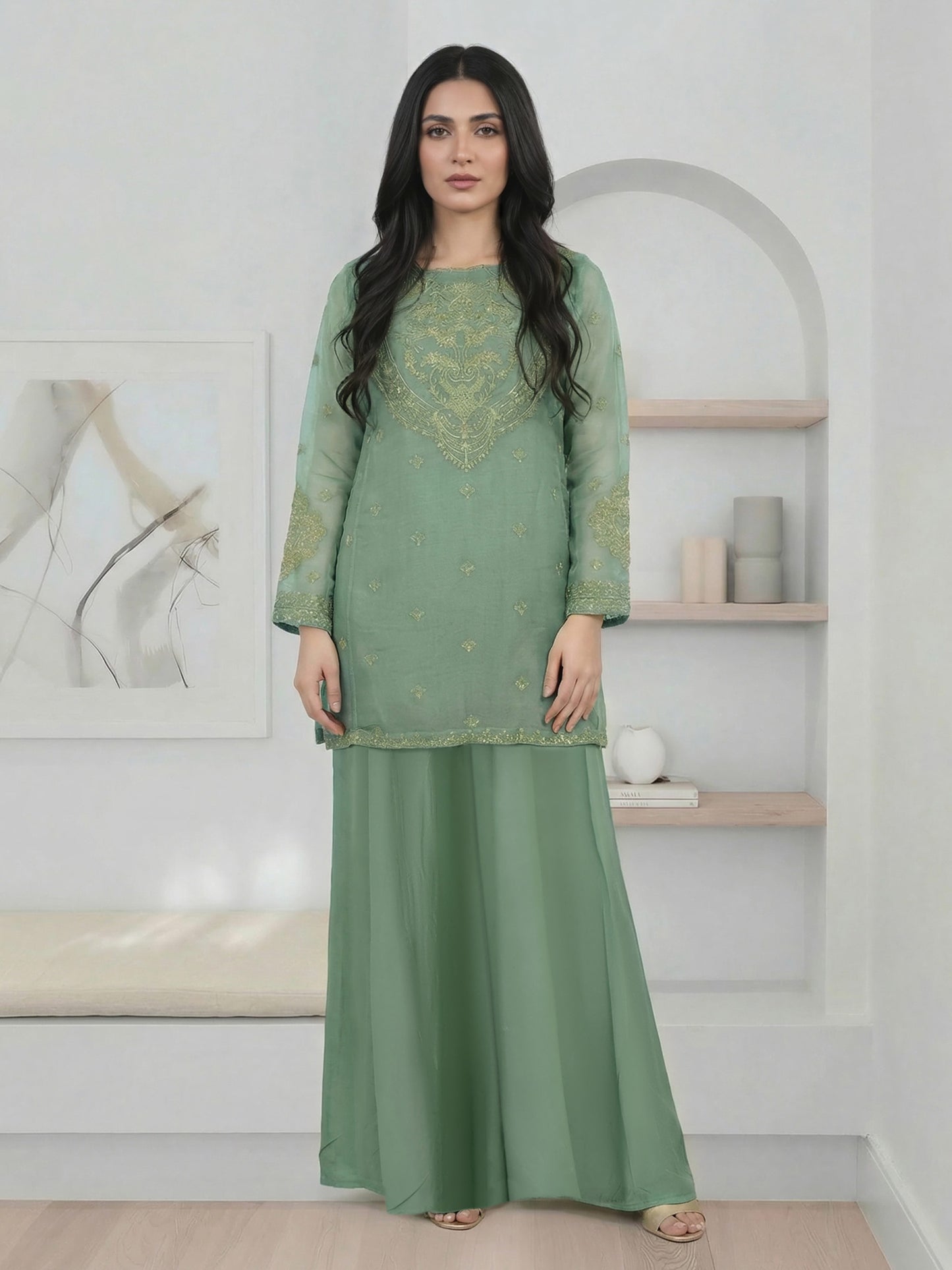 2 Piece Missouri Suit- Embroidered (Pret)