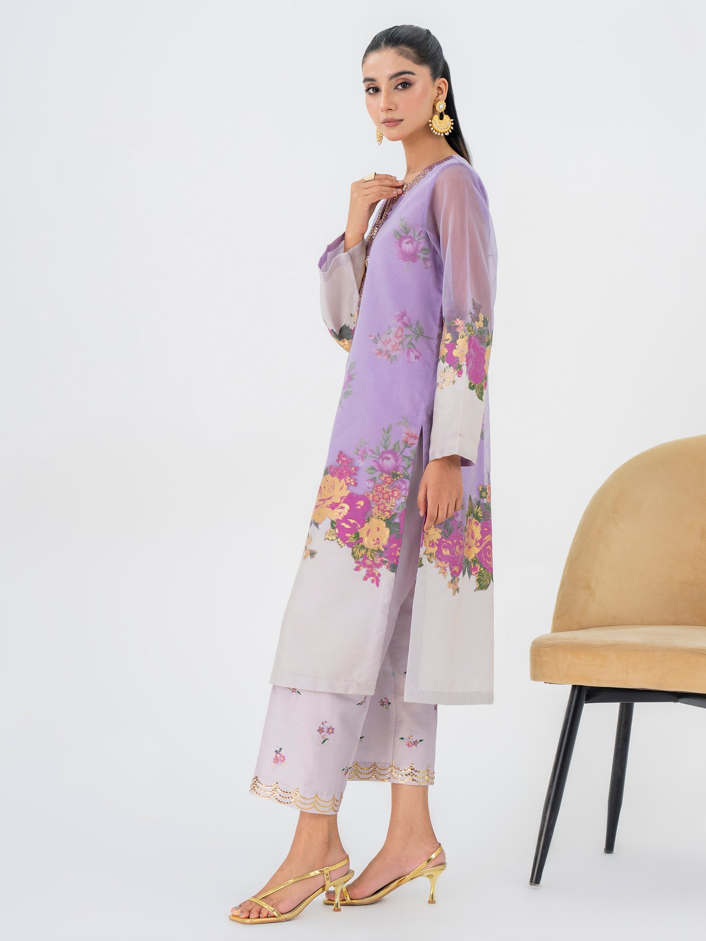 2 Piece Jacquard Suit-Embroidered (Pret)
