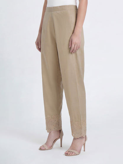 Cambric Trousers- Embroidered (Pret)
