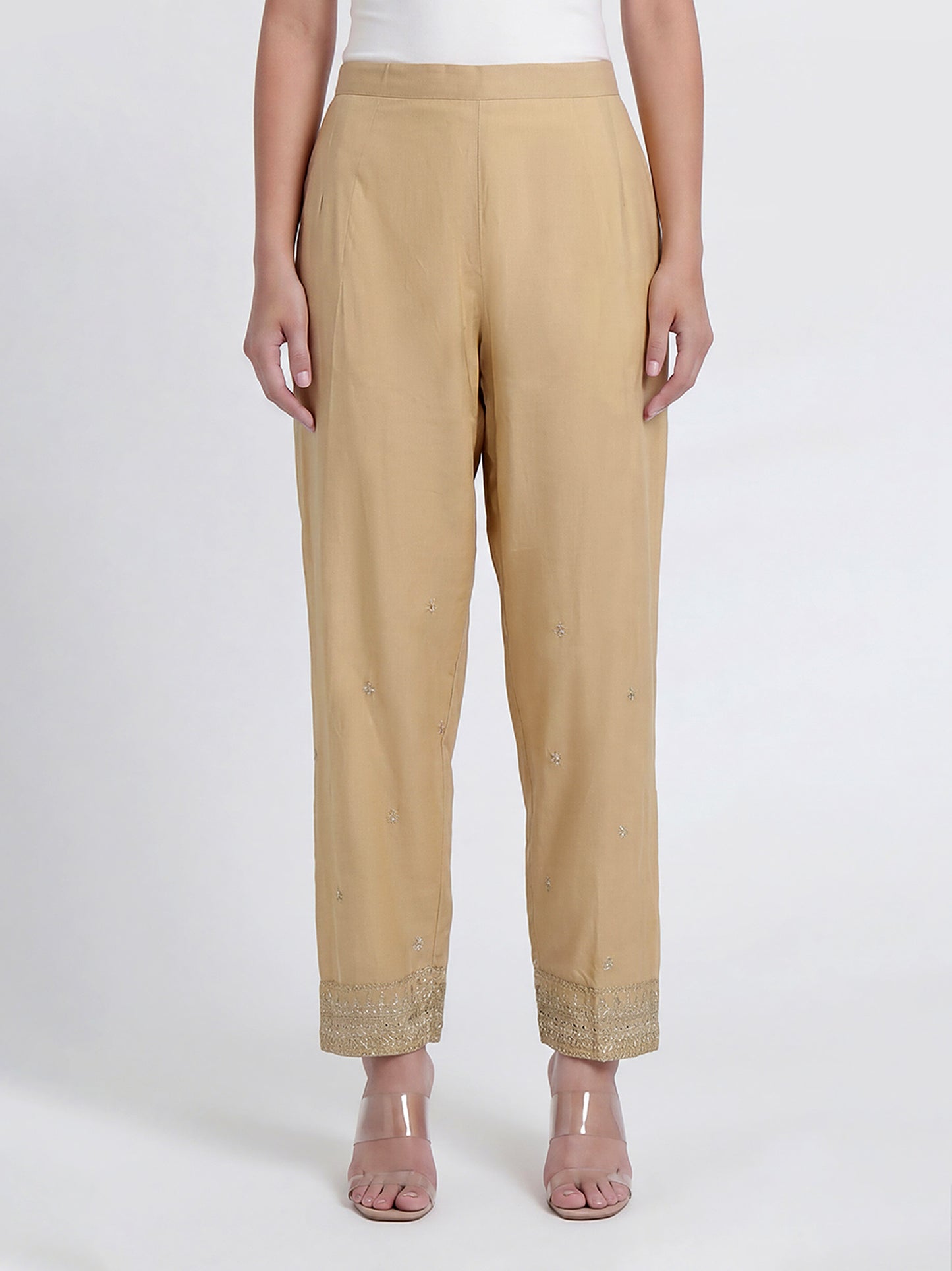 Cambric Trousers- Embroidered (Pret)