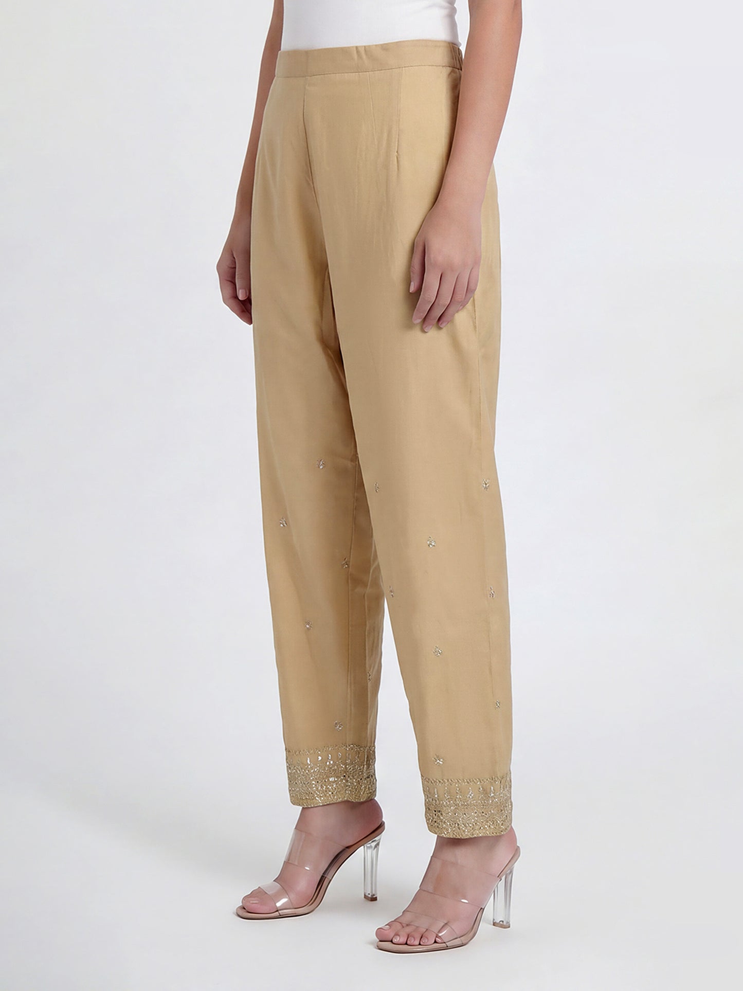 Cambric Trousers- Embroidered (Pret)