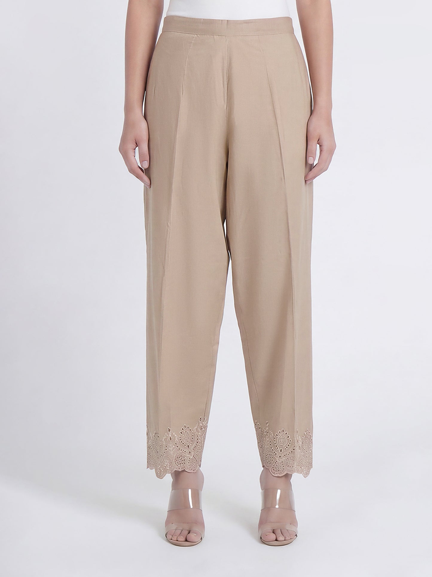 Cambric Trousers- Embroidered (Pret)