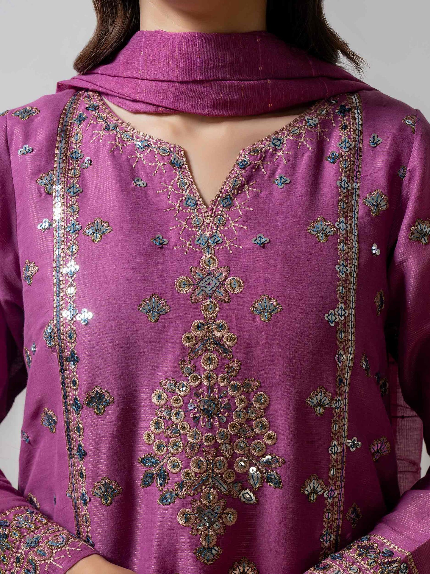 3 Piece Missouri Suit-Embroidered (Pret)
