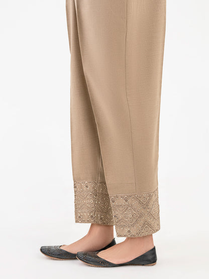 Embroidered Khaddar Trouser (Pret)