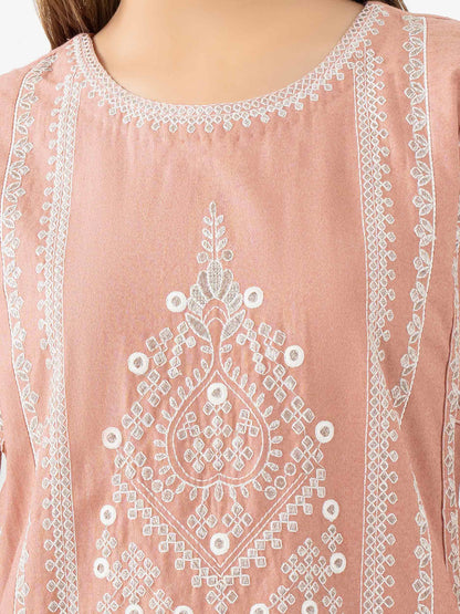 2 Piece Karandi Suit-Embroidered (Pret)