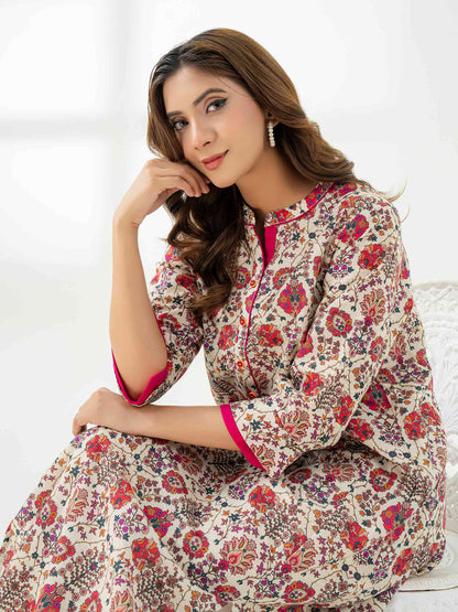 Khaddar Frock-Printed (Pret)