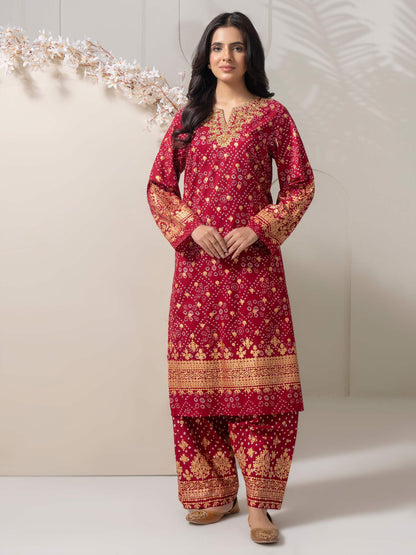 2 Piece Cambric Suit-Embroidered (Pret)