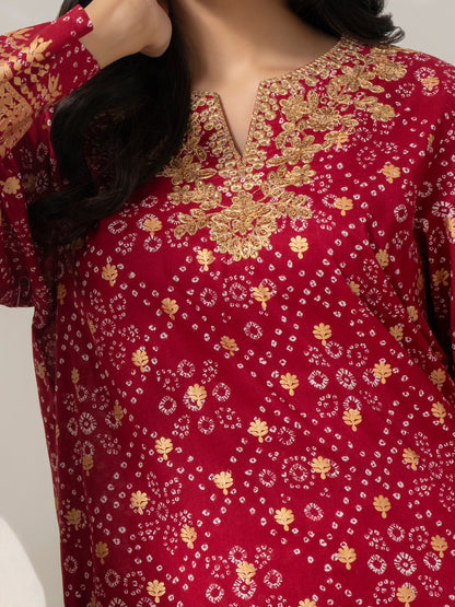 2 Piece Cambric Suit-Embroidered (Pret)