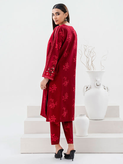 2 Piece Winter Cotton Suit-Embroidered (Pret)