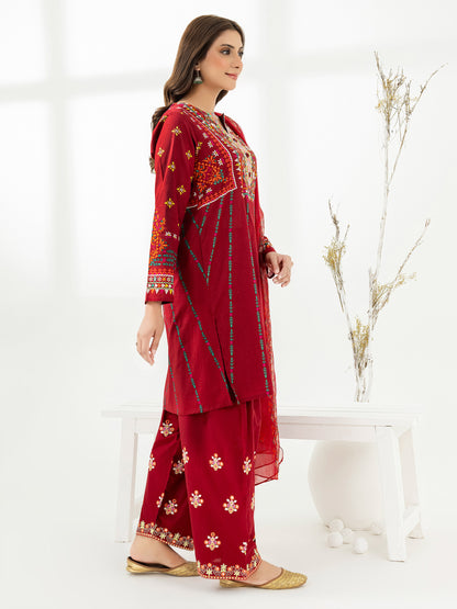 3 Piece Lawn Suit-Embroidered (Pret)