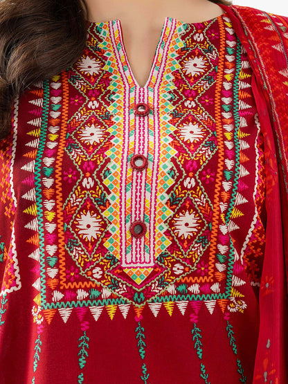 3 Piece Lawn Suit-Embroidered (Pret)