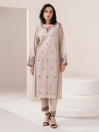 2 Piece Yarn Dyed Suit-Embroidered (Pret)