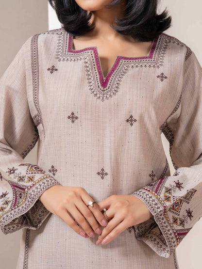 2 Piece Yarn Dyed Suit-Embroidered (Pret)