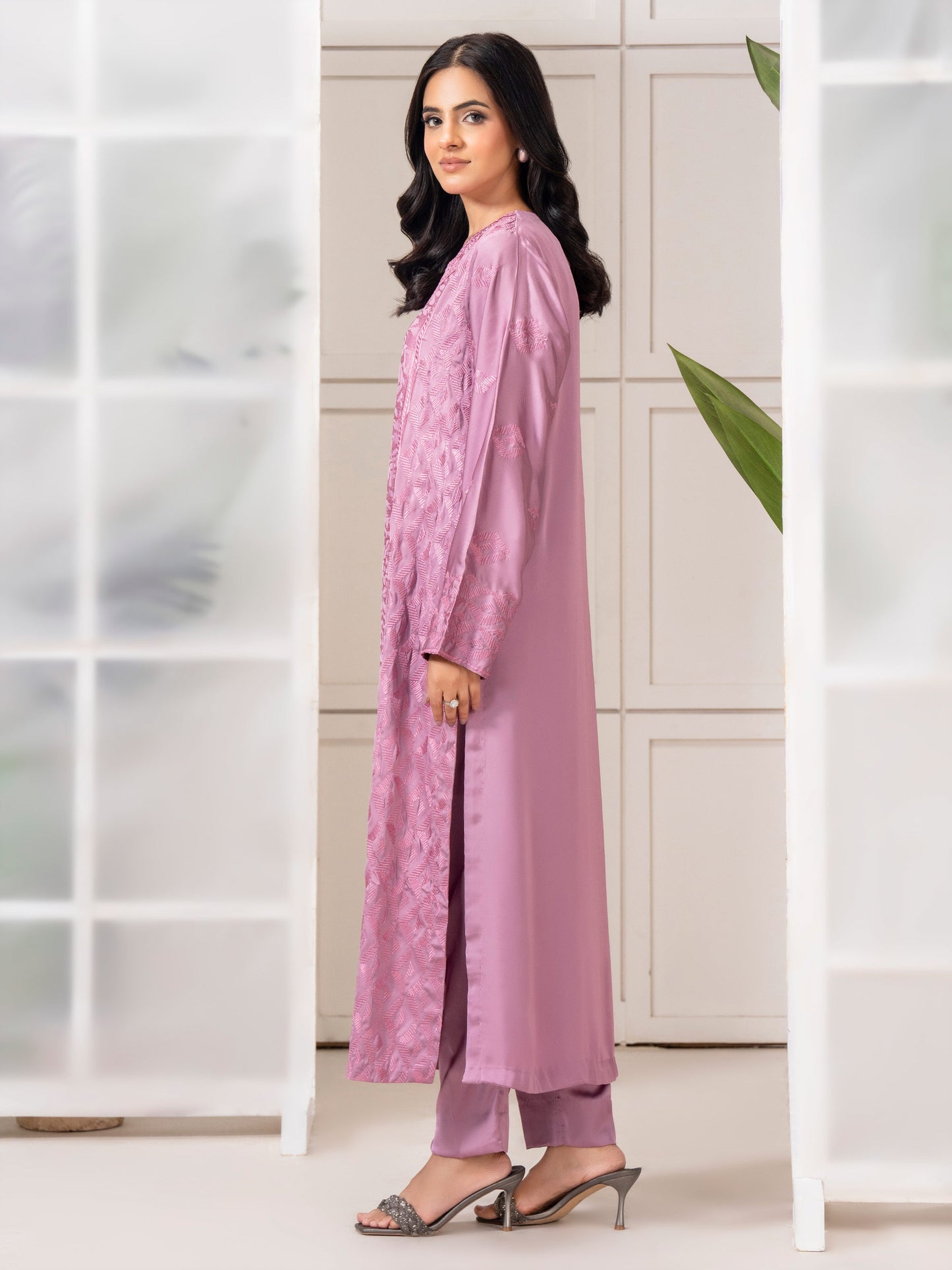 2 Piece Silk Suit-Embroidered (Pret)