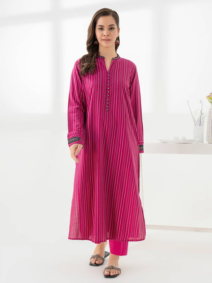 2 Piece Yarn Dyed Suit-Embroidered (Pret)