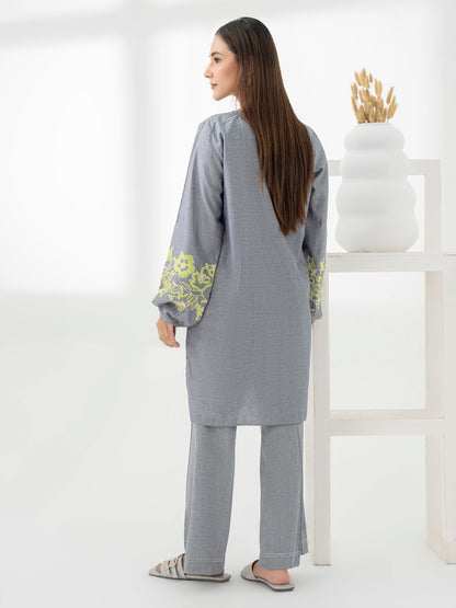 2 Piece Yarn Dyed Suit-Embroidered(Pret)