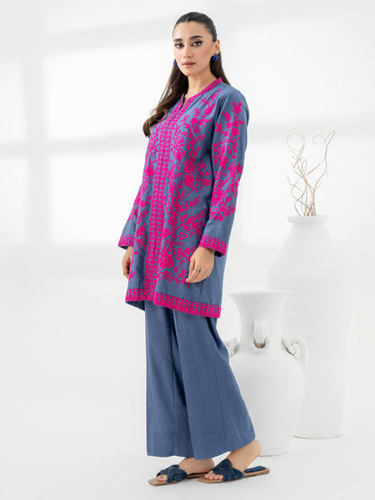 Yarn Dyed Co-Ord Set-Embroidered