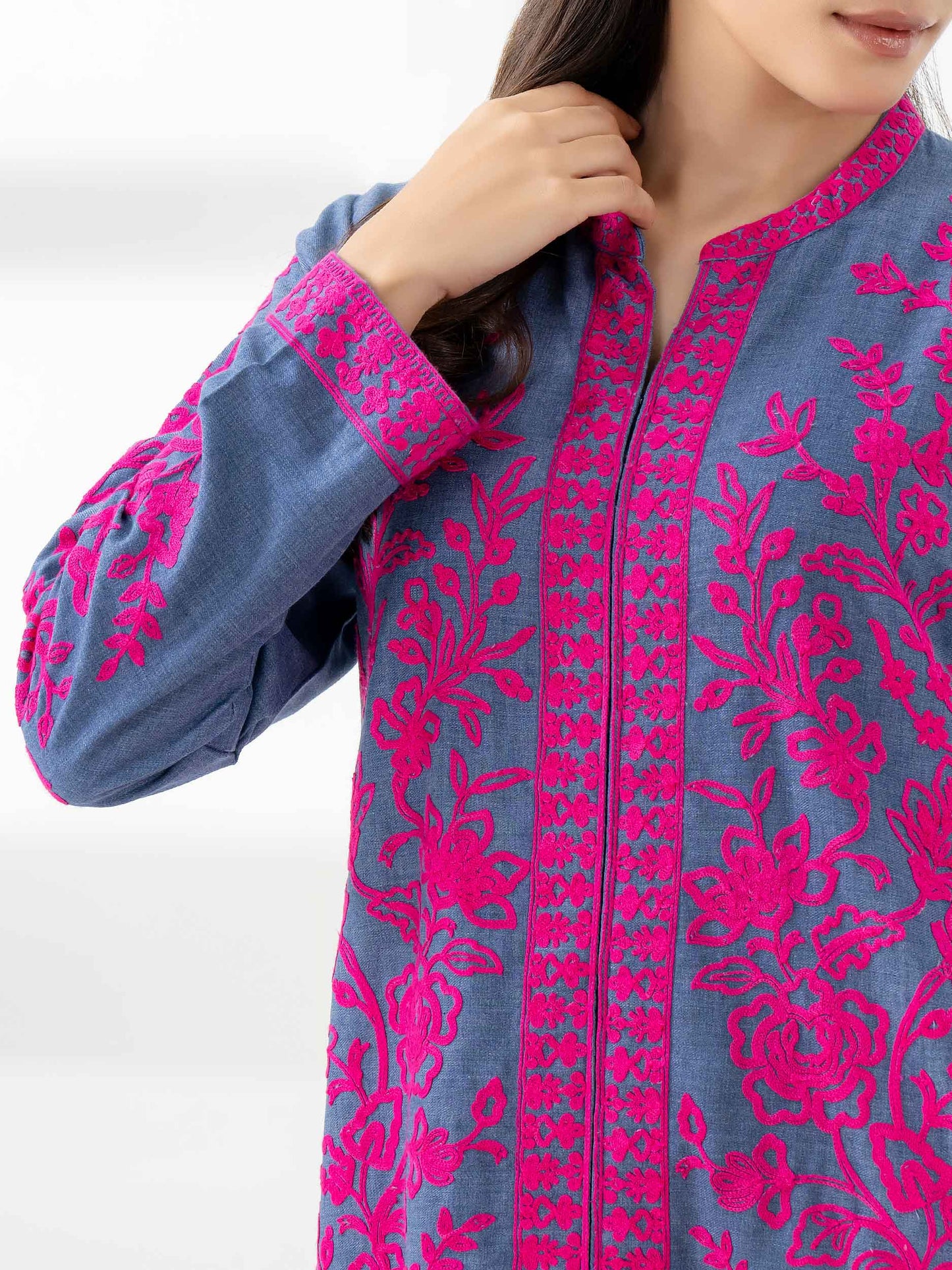 Yarn Dyed Co-Ord Set-Embroidered