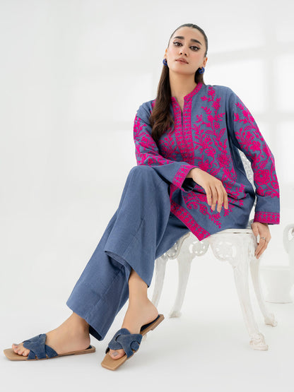 Yarn Dyed Co-Ord Set-Embroidered