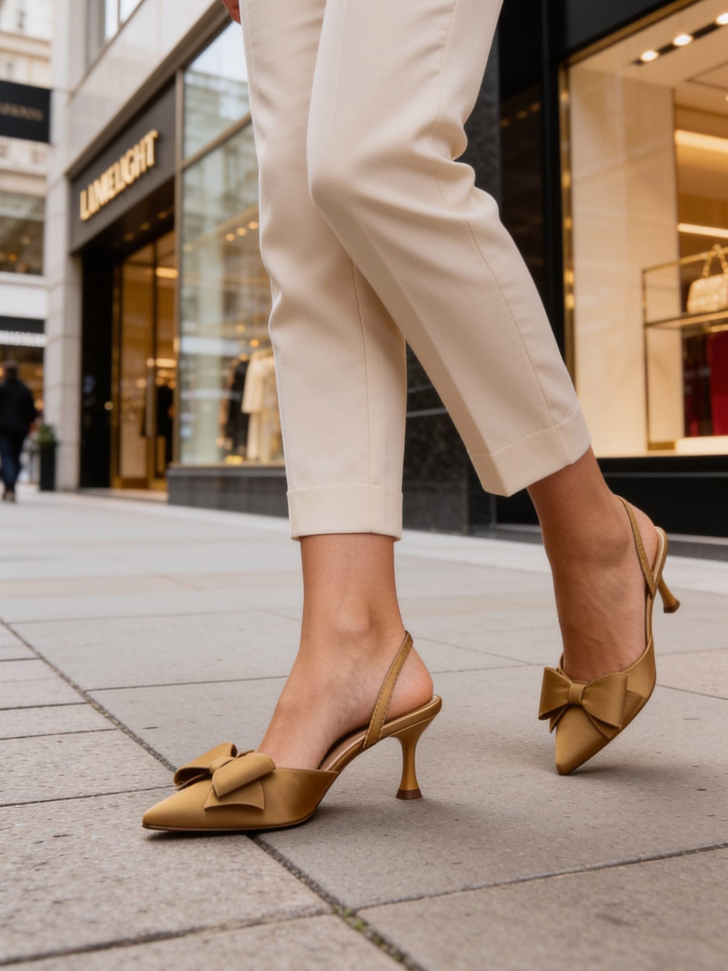 Bow Slingback Heels