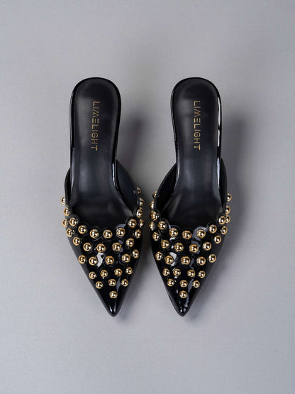 Studded Mule Heels