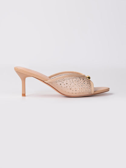 Embellished Slide Heels