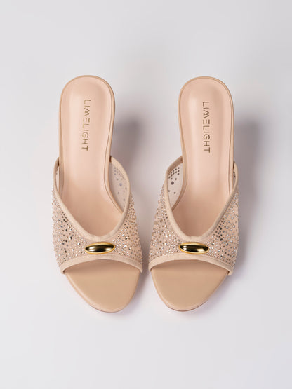 Embellished Slide Heels