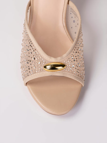 Embellished Slide Heels