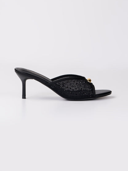 Embellished Slide Heels
