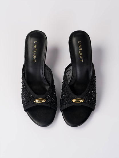 Embellished Slide Heels