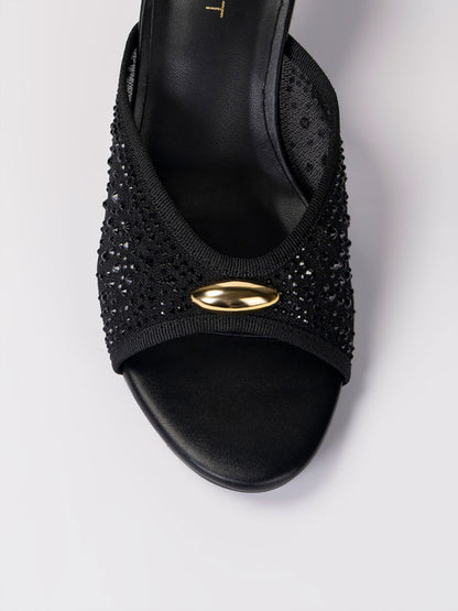 Embellished Slide Heels