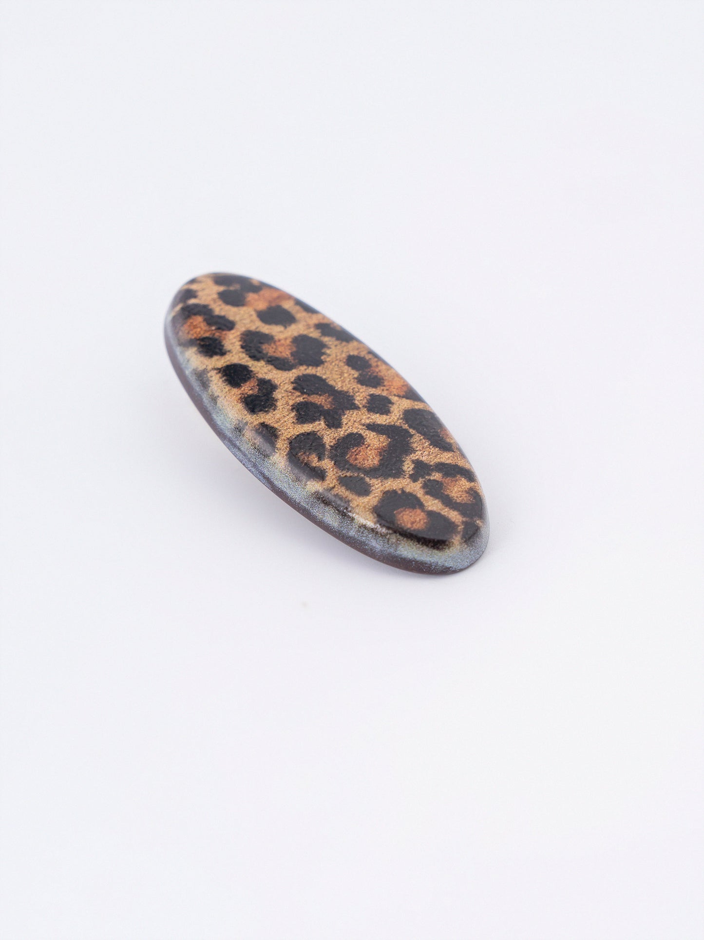 Leopard Oval Clips