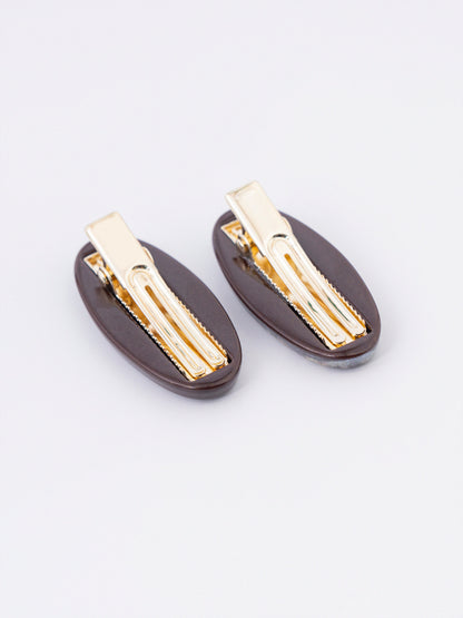 Leopard Oval Clips