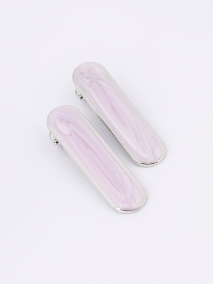 Marble Hair Clips