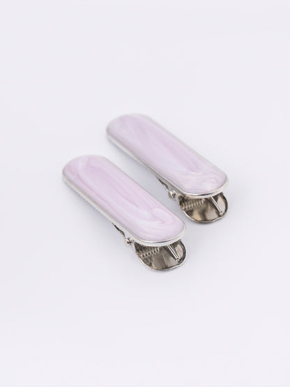 Marble Hair Clips