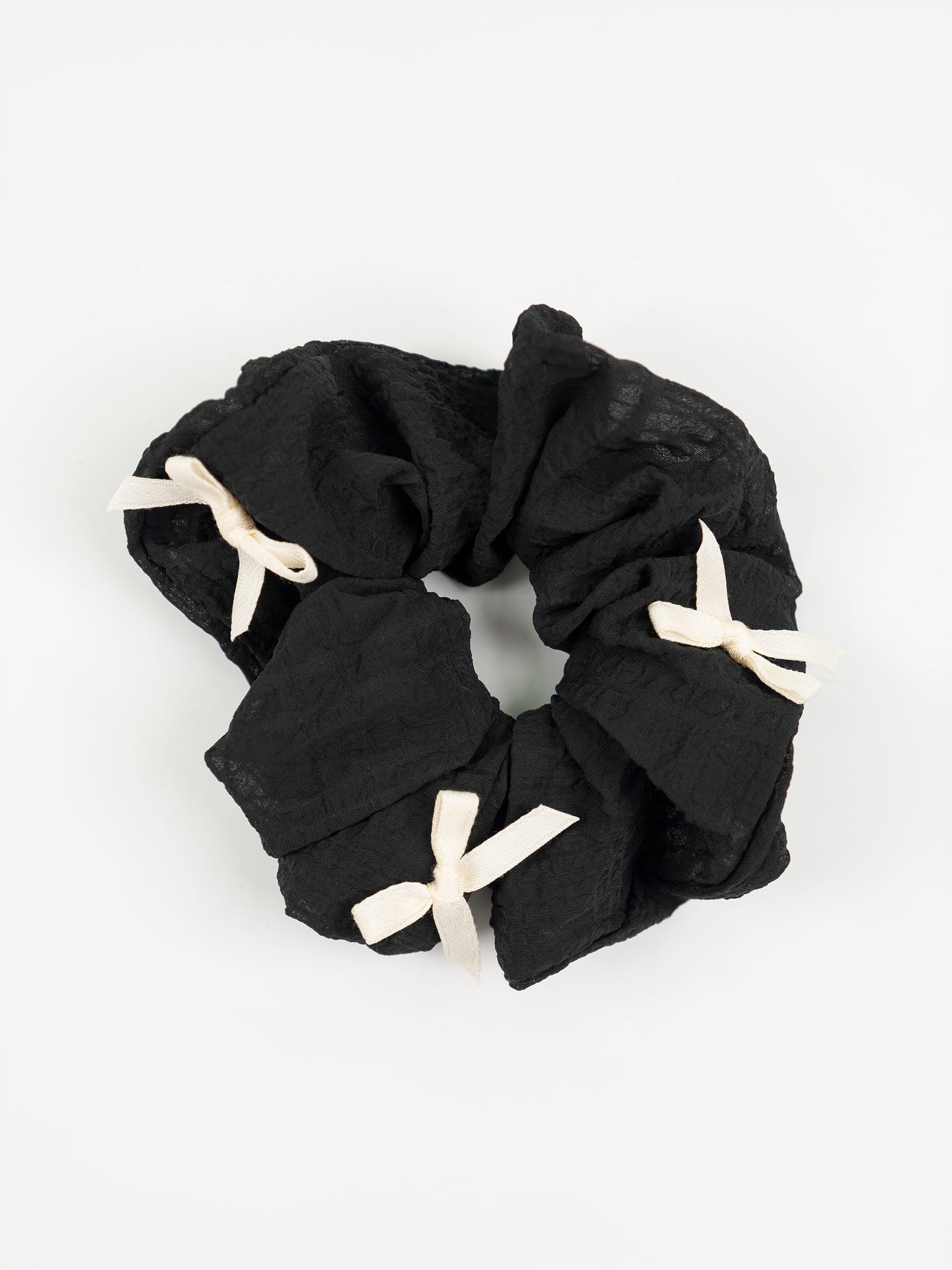Bow Textured Scrunchie