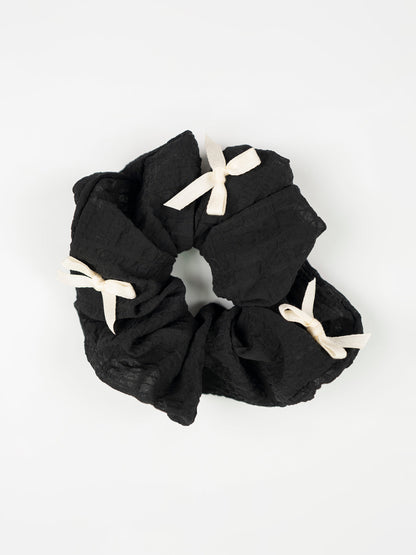 Bow Textured Scrunchie